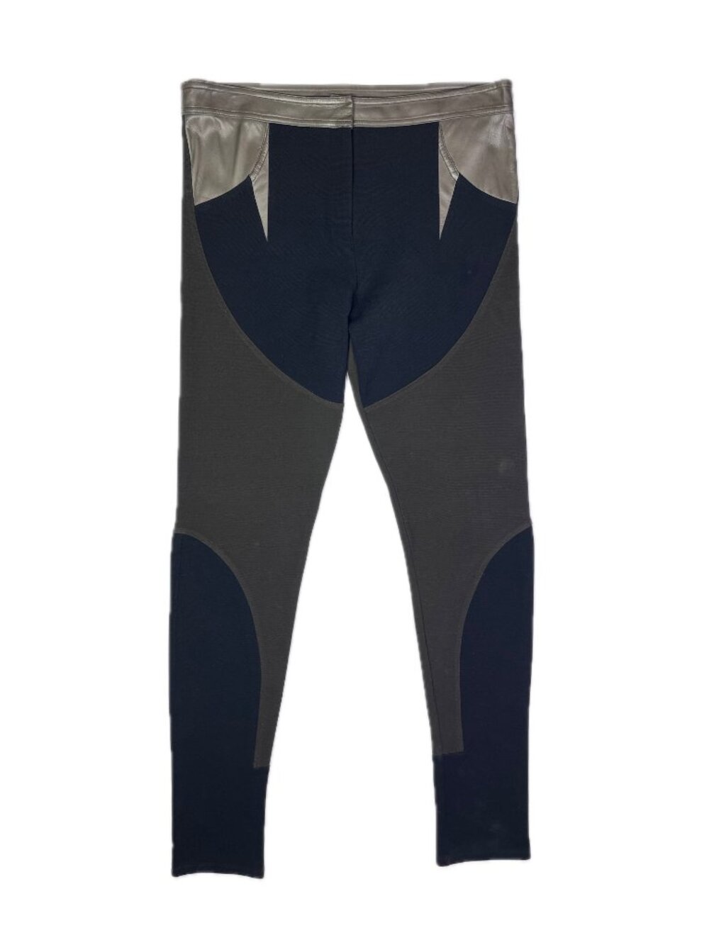 Givenchy Size L Skinny Pants Leather Panel Colorblock *Flaws